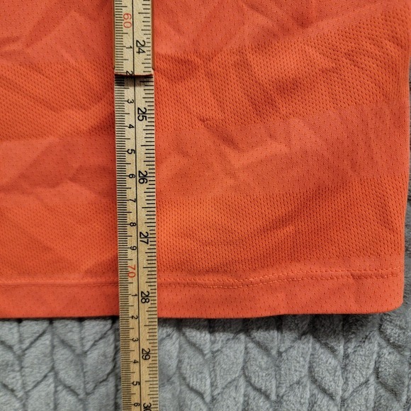 Nike Golf Mens Size XL Zonal Cooling Stripe Golf Polo Shirt AH8467 Peach Coral‎ - Picture 6 of 11